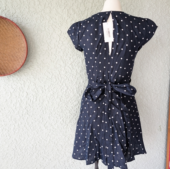 Reformation Polka dot wrap dress NWT size extra sm - Picture 6 of 6